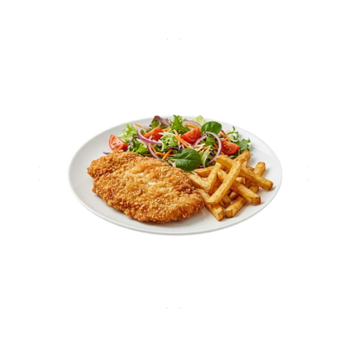 Panierts Poulet – Schnitzel Menu