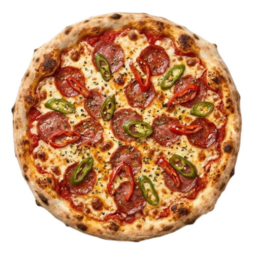 Pizza Peperonata e Salame